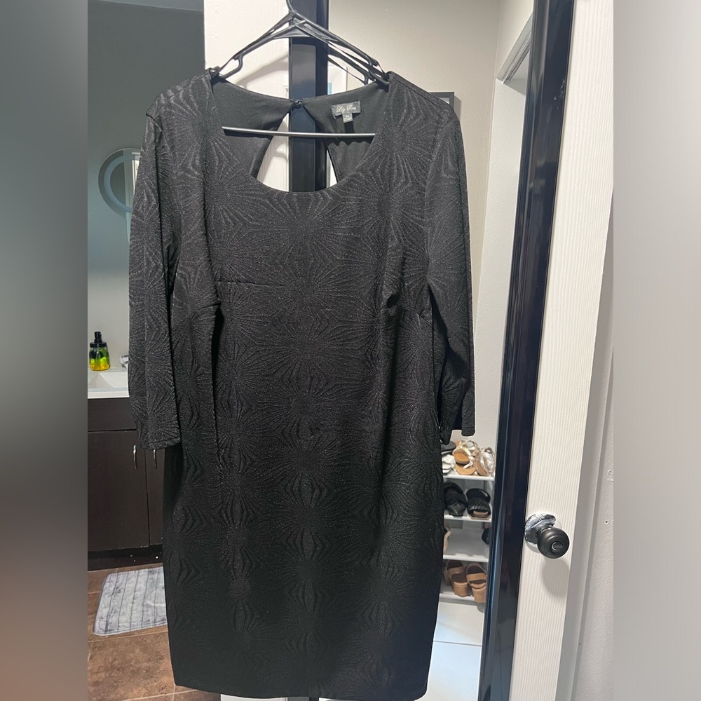 Black Long Sleeve Dress 2XL